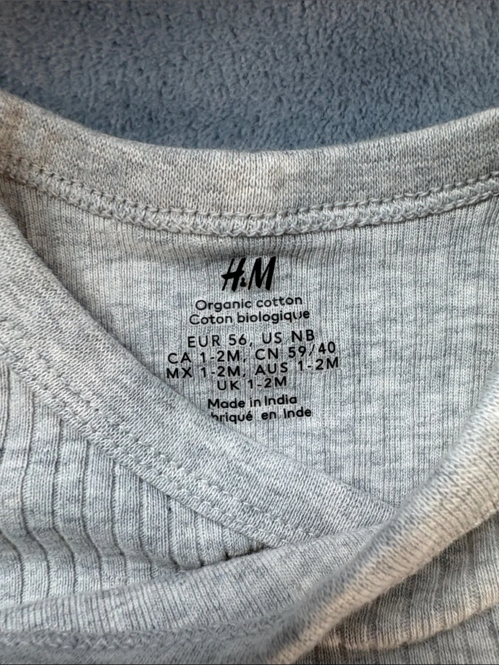 H&M Gray & Sage Baby Bodysuit Trio